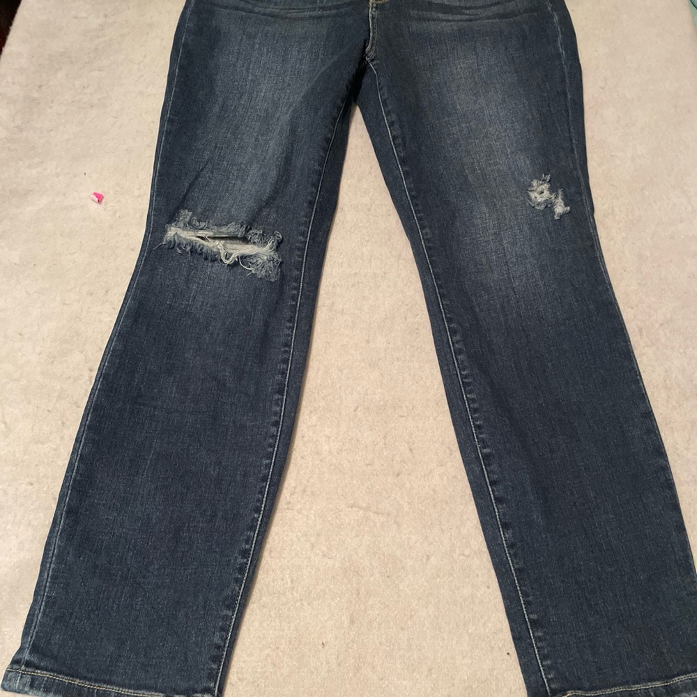 Judy Blue Jeans Womens 9 / 29 Boyfriend Fit Los Angeles Distressed Ripped Denim - Picture 12 of 13